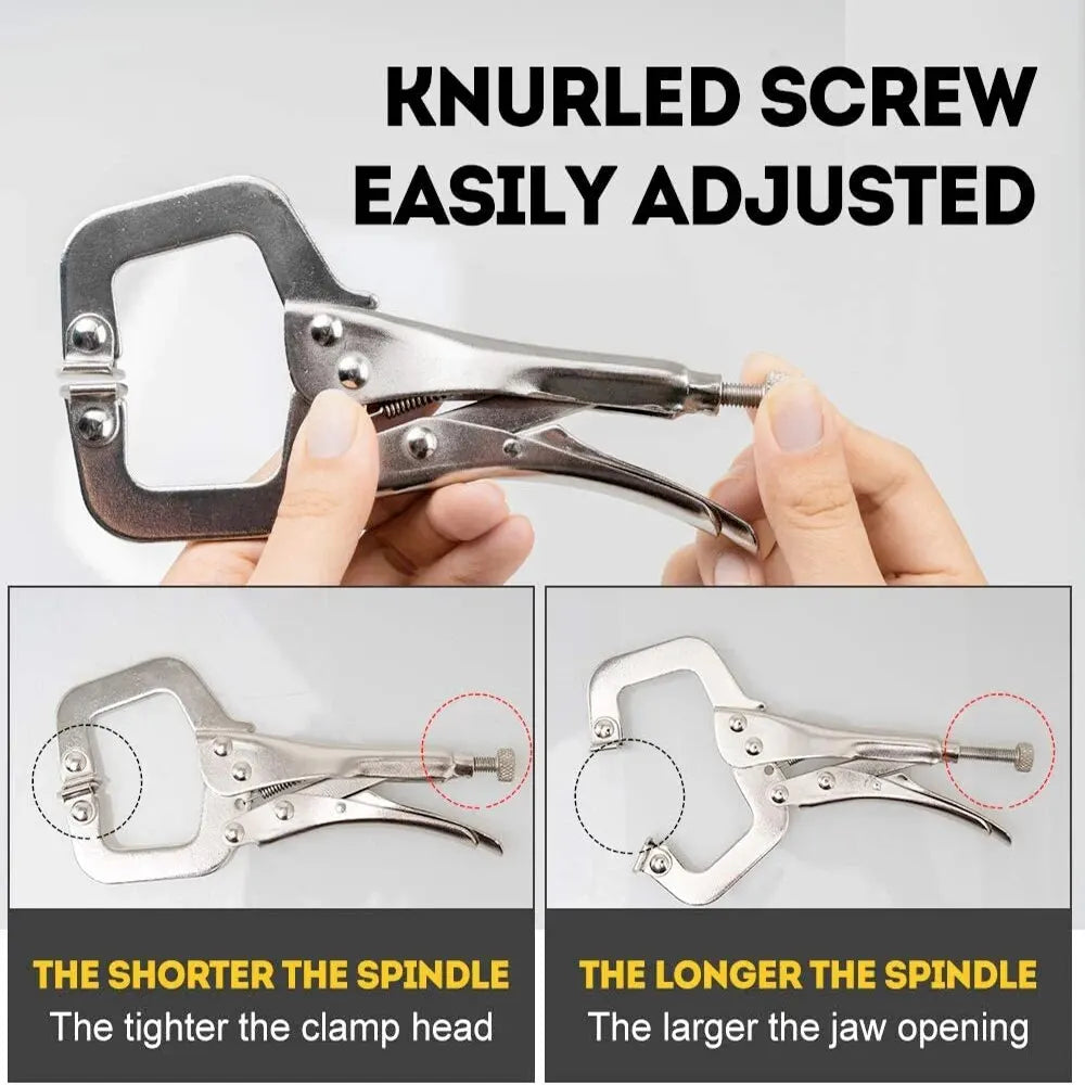 AIRAJ 7-Inch Multifunctional Locking Pliers - Carbon Steel Anti-Slip Hand Tool for Electrical & Maintenance