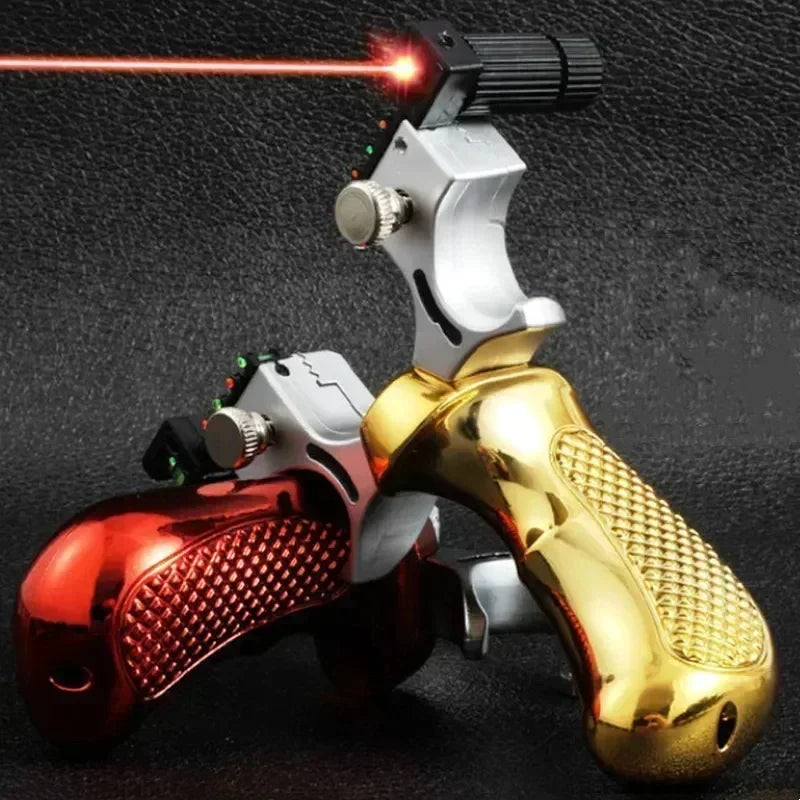 Laser Pointing Slingshot – 10 Style High Precision Aiming Catapult for Outdoor Hunting & Target Shooting Accessories