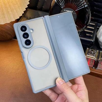 MagSafe Matte Transparent Case - Magnetic Wireless Charging Cover for Samsung Galaxy Z Fold 5, 6 & 7
