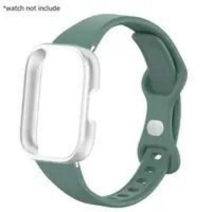 Slim Silicone Strap & Case - Soft Matte Protective Cover Bracelet for Redmi Watch 6/5/4 Active & 5 Lite