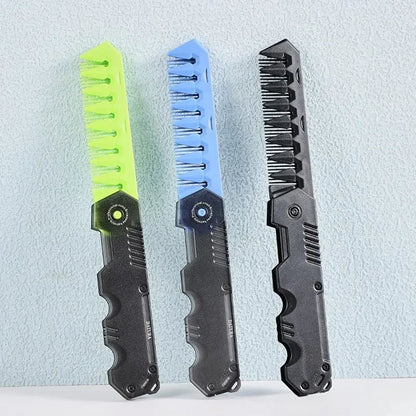 Portable Pocket Hair Comb for Men - Folding Wide Tooth Beard Styling Comb for Hair Care, Grooming & Barber Use