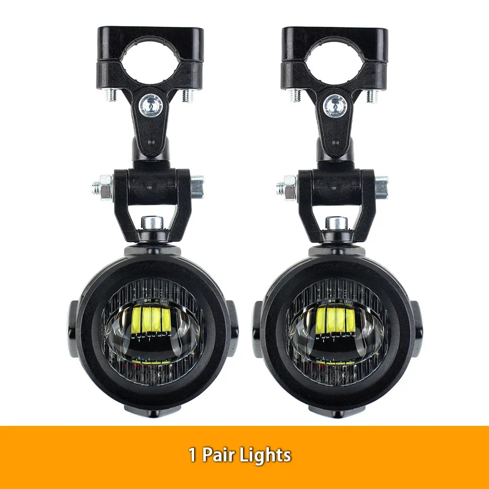 40W Motorcycle Auxiliary Fog Lights - Upgrade 6000K Bright LED Driving Lamps for BMW R1200GS F800GS F700GS F650 K1600