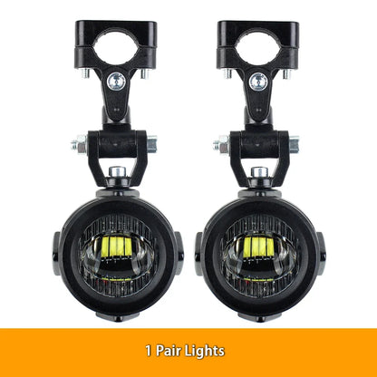 40W Motorcycle Auxiliary Fog Lights - Upgrade 6000K Bright LED Driving Lamps for BMW R1200GS F800GS F700GS F650 K1600