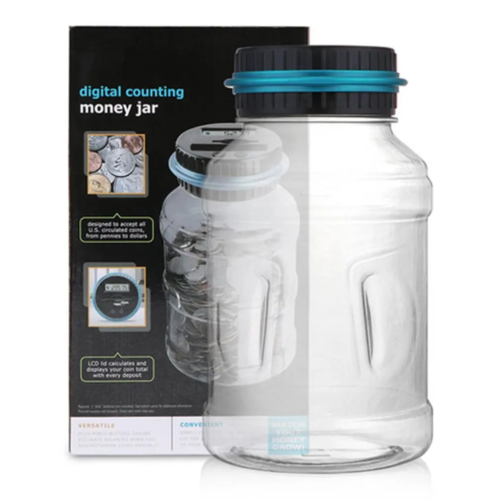 Electronic Piggy Bank with LCD Display - Digital Counting Coin Bank, Money Saving Jar with Coin Counter, Ideal Gift for Saving Money