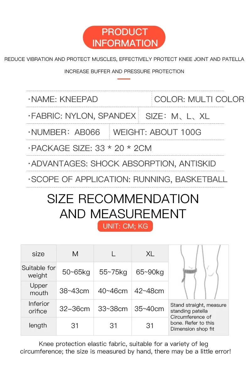 Silicone Knee Pads Strap – Patella & Meniscus Support Compression Brace for Running and Sports