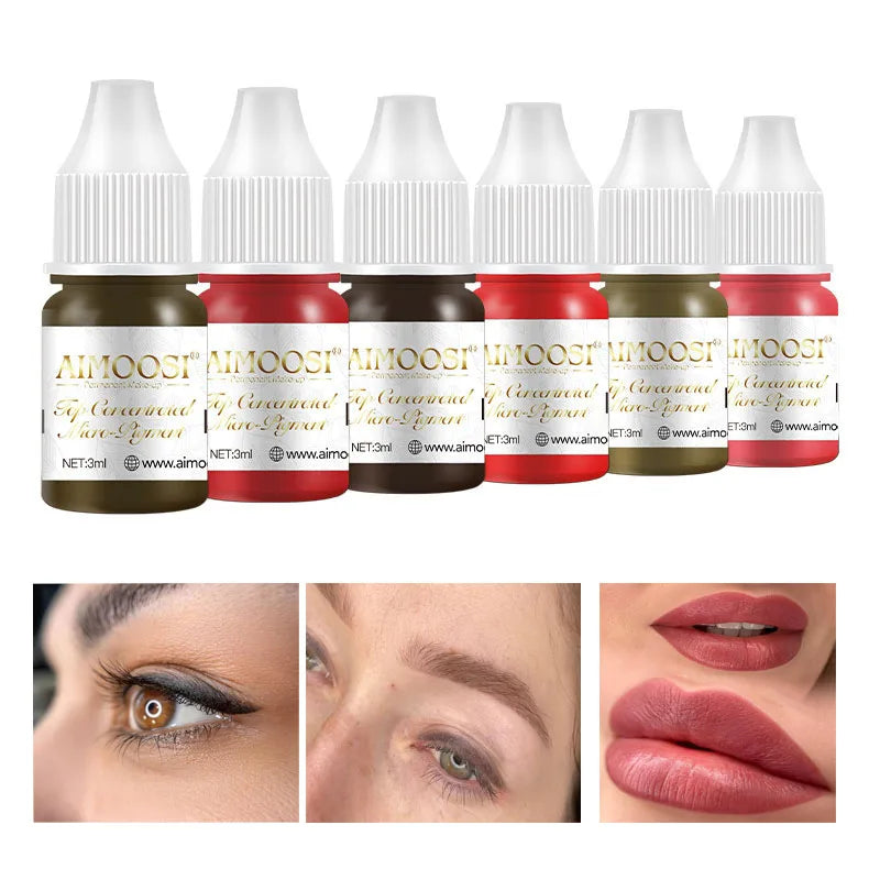 Top Tattoo Microblading Paint Ink: New 3ml Pigment for Semi-Permanent Body Art - Eyebrows, Eyeliner, Lips Tint Makeup Supplies