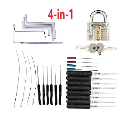 8-Piece Lock Pick Set – Stainless Steel Locksmith Tools with Broken Key Extractor, Hooks for DIY & Auto Use