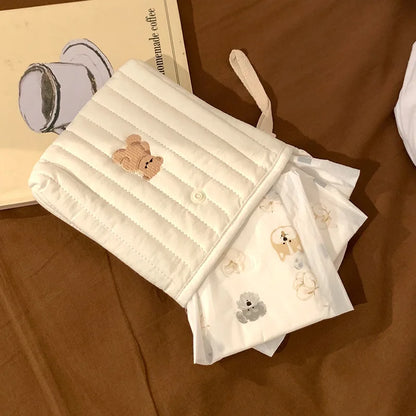 Cute Menstrual Product Storage Bag - Portable Mini Sanitary Napkin & Tampon Organizer for Travel and School