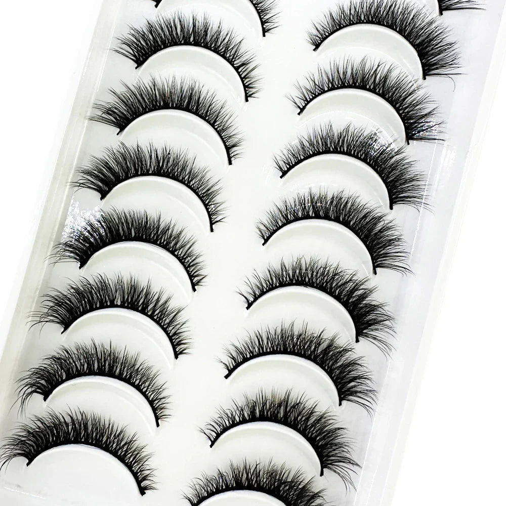 38 Styles 10 Pairs 3D Mink False Eyelashes – Natural Short & Long Fake Lashes Makeup Extension Kit