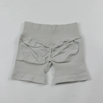 Impact Seamless Scrunch Bum Yoga Shorts – Low Ribbed Waistband, High Stretch Workout & Running Gym Shorts