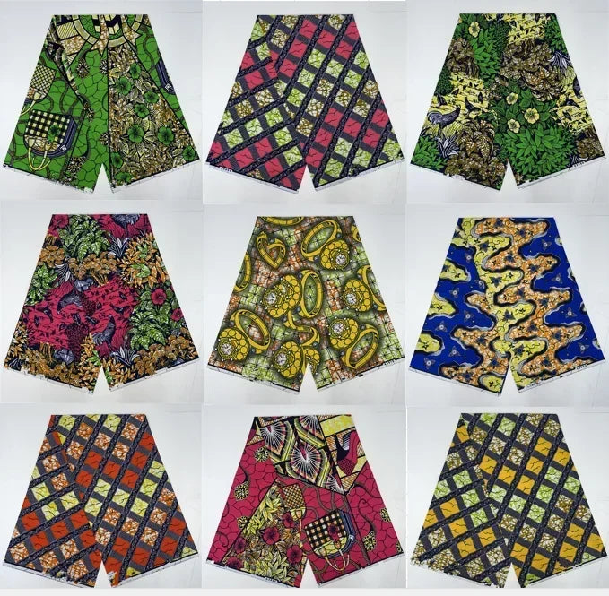 African Ankara Wax Print Fabric - 100% Cotton Batik Patchwork Sewing Material for Dresses & Crafts
