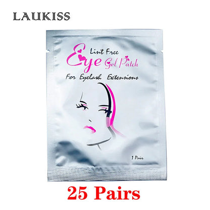 25/50/100 Pairs Hydrogel Eye Patches | Lint-Free Under Eyelash Pads for False Eyelash Application | LAUKISS Paper Stickers