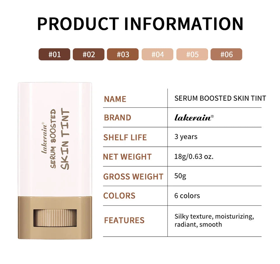 Stick Foundation Balm – Serum-Infused Skin Tint, High-Coverage & Smoothing, Travel-Friendly Bronzer
