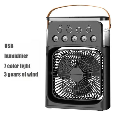 3-in-1 Portable Air Cooler – Household Mini Fan with LED Night Light, Humidifier, and Adjustable Air for Home and Office