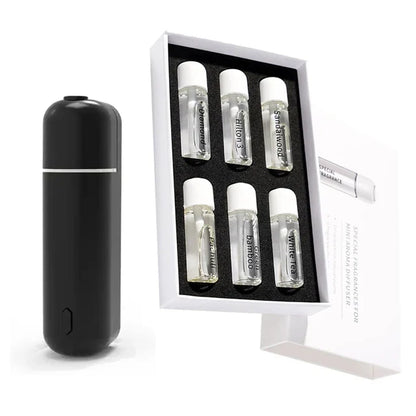 Mini USB Rechargeable Car Aroma Diffuser – Essential Oil Fragrance Air Freshener Vent Clip