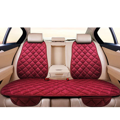 Universal Winter Warm Car Seat Cover Protector Set – 3-Piece Rear Seat Cushion & Back Cushion Auto Seat Protection for Cars, SUVs & Vans