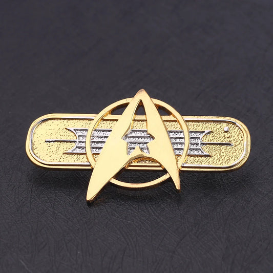 Classic Star Trek Button Brooch — Starfleet Logo Metal Badge, Creative Lapel Pin for Shirts, Backpacks & Jewelry Accessories