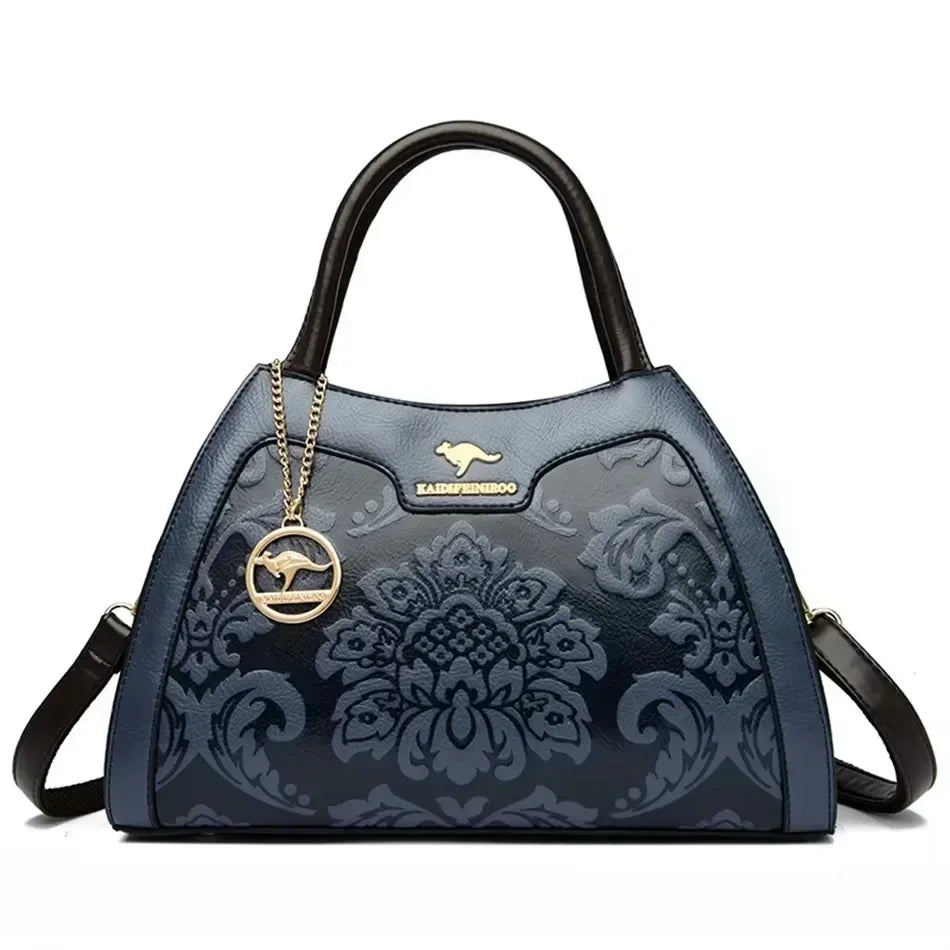 Luxury Fashion Print Women’s Handbag – Large Capacity Soft Leather Shoulder & Crossbody Designer Purse