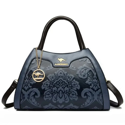 Luxury Fashion Print Women’s Handbag – Large Capacity Soft Leather Shoulder & Crossbody Designer Purse