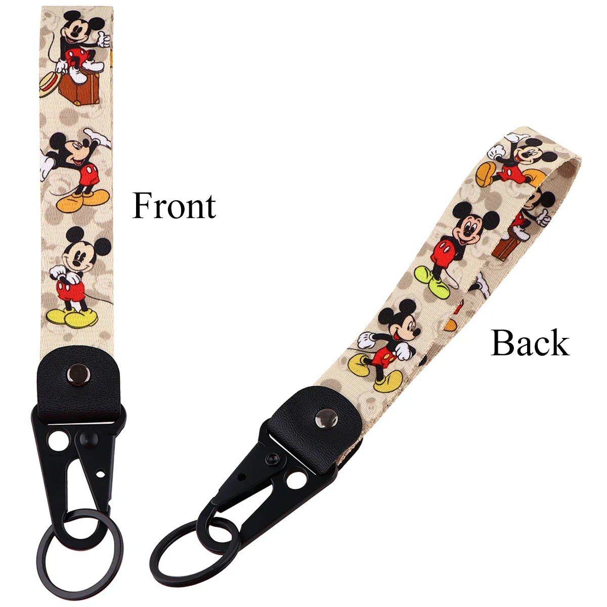 Mickey Mouse & Marie Cat Keychain – Eagle Beak Key Holder for Cars, Motorcycles & Backpacks