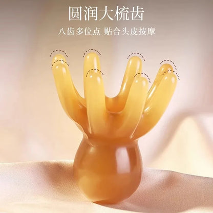 Octopus Scalp Massager Comb - Manual Acupressure SPA Tool for Head Meridian Relaxation & Massage