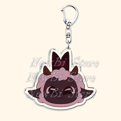 Funny Dark Video Game Sheep Keychain – Cute Lamb & Goat Bag Accessory Gamer Gift