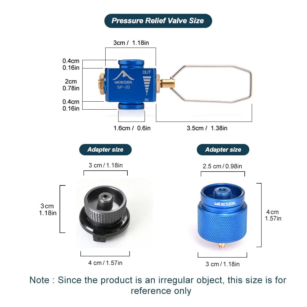 Widesea Camping Stove Propane Refill Adapter - LPG Butane Gas Filling Saver for Camping Stoves & Cylinders