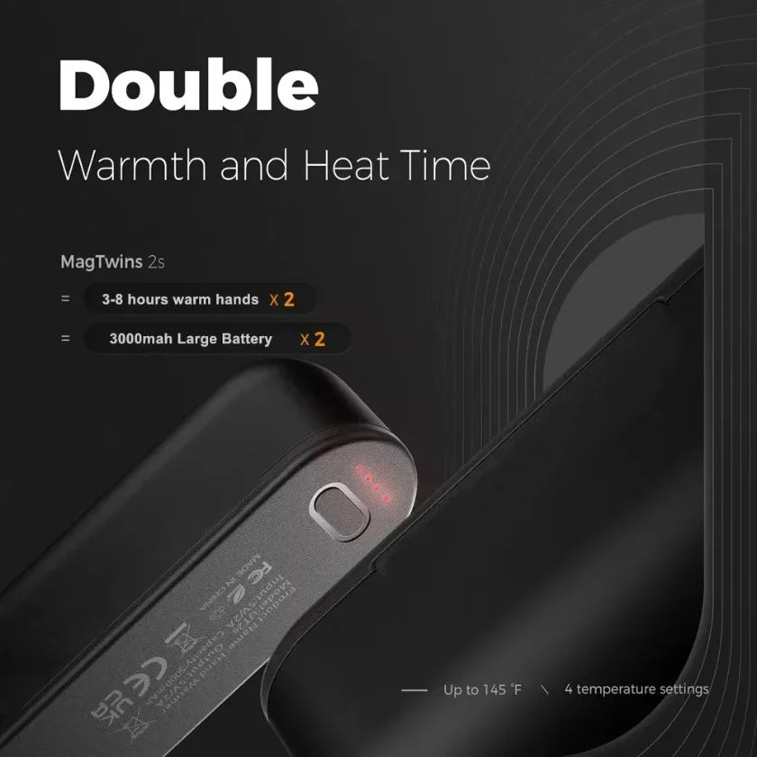 2-in-1 Portable Magnetic Rechargeable Hand Warmer – Compact Electric Pocket Heater for Outdoors & Tech Gifts