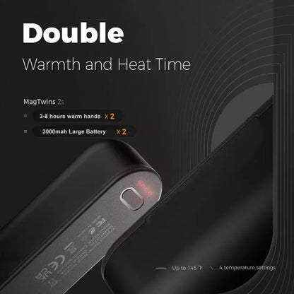 2-in-1 Portable Magnetic Rechargeable Hand Warmer – Compact Electric Pocket Heater for Outdoors & Tech Gifts