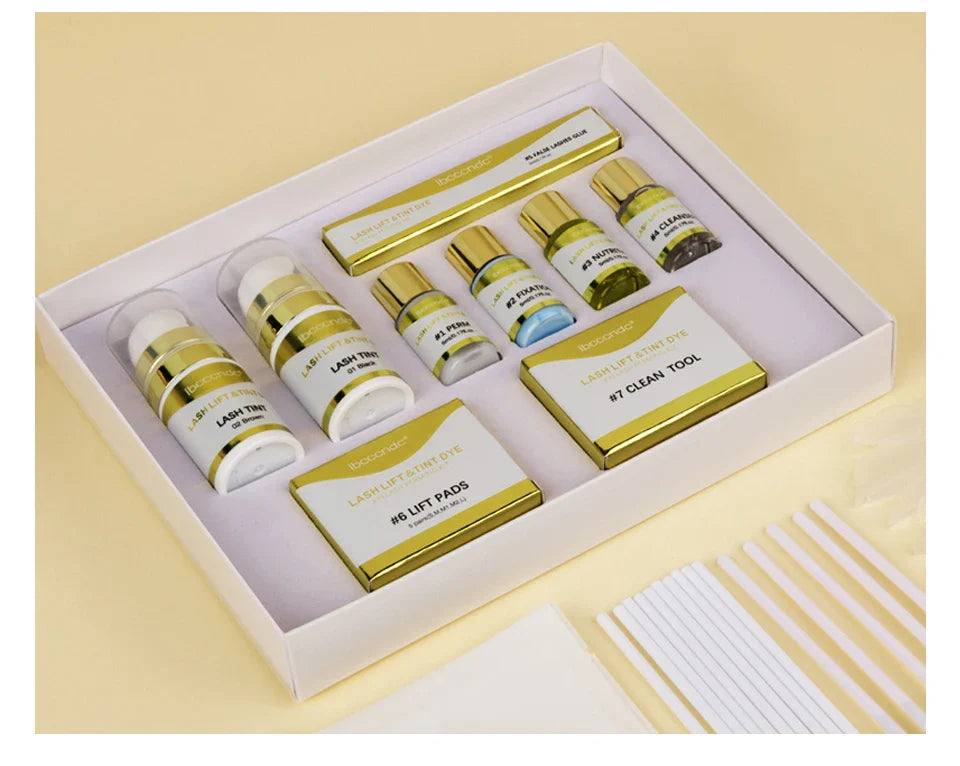 Professional Semi-Permanent Brow & Lash Lift Kit – Brow Lamination, Eyelash Perming & Tinting Makeup Set