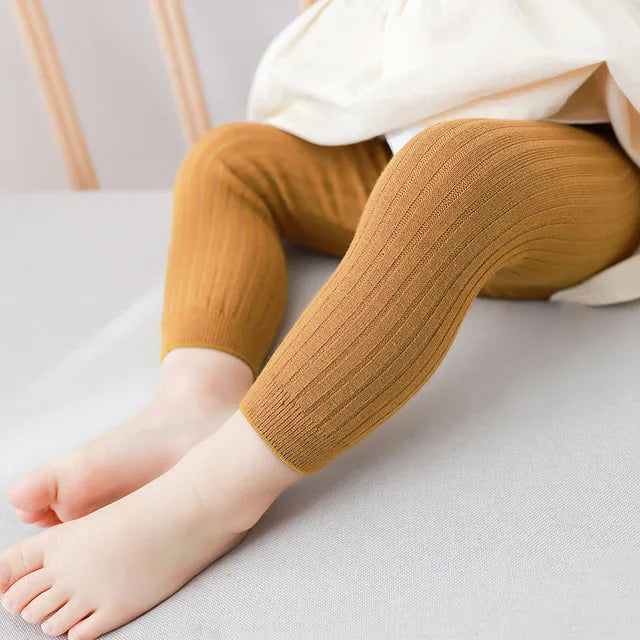 Baby Boys & Girls Cotton Pants – Spring Autumn Newborn to 6Y Stretch Leggings & Knitted Trousers