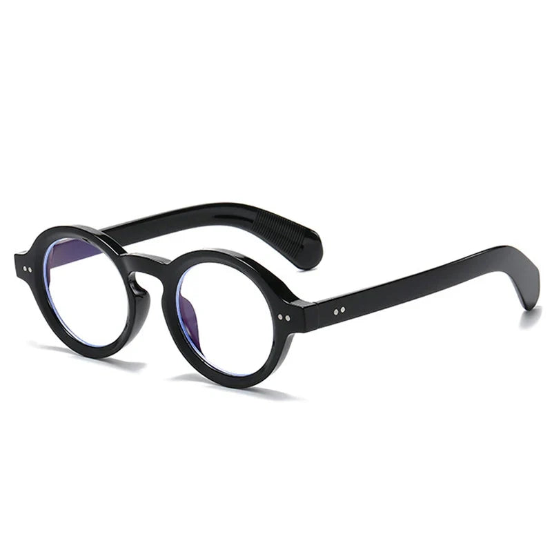SO&EI Retro Polarized Sunglasses - Round Fashion Shades with Rivet Decor, UV400 Protection & Leopard Punk Style for Women & Men