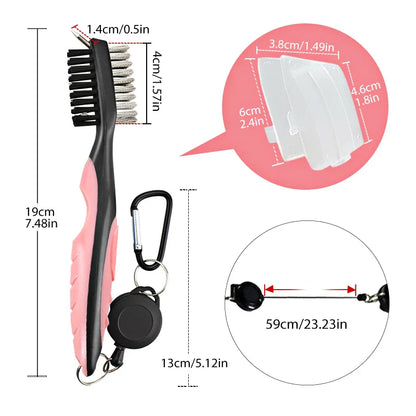 Golf Club Brush – 2-Sided Groove Cleaner Kit for Putter, Wedge & Ball, Golf Accessories
