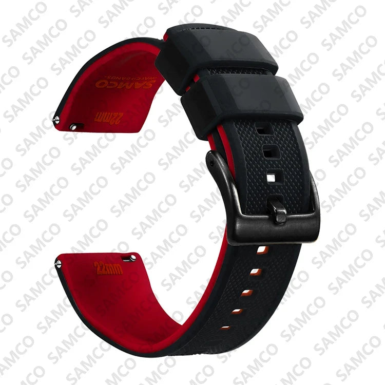 Premium Silicone Watch Band - Quick Release Rubber Replacement Strap for 18mm 20mm 22mm Watches
