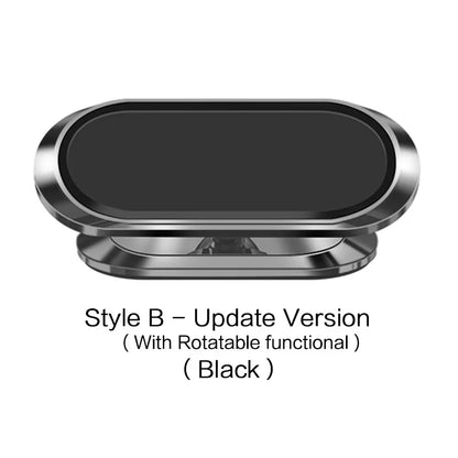 STONEGO 360° Rotating Metal Magnetic Phone Holder – Zinc Alloy Car Mount for Cellphones