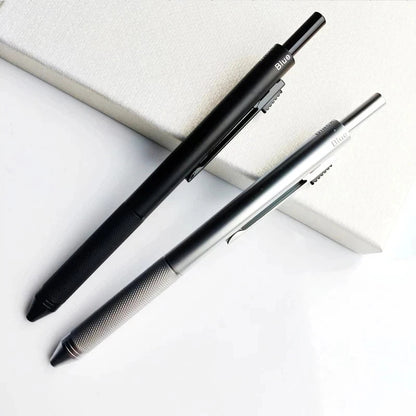 Metal 4-in-1 Multicolor Pen — Gravity Sensor Ballpoint with 3 Colors + 1 Mechanical Pencil, Office and School Stationery Gift