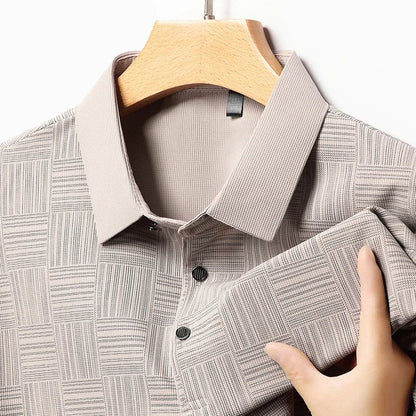 Men's Printed Business Casual Polo Shirt - 2026 Short Sleeve Breathable Fashion Top