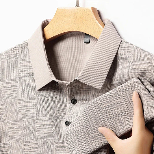 Men's Printed Business Casual Polo Shirt - 2026 Short Sleeve Breathable Fashion Top