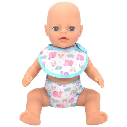 2pcs Doll Diaper Underwear Set - Baby Doll Accessories for 14-18 Inch Dolls, 43cm Baby Born Dolls & Toy Care Play