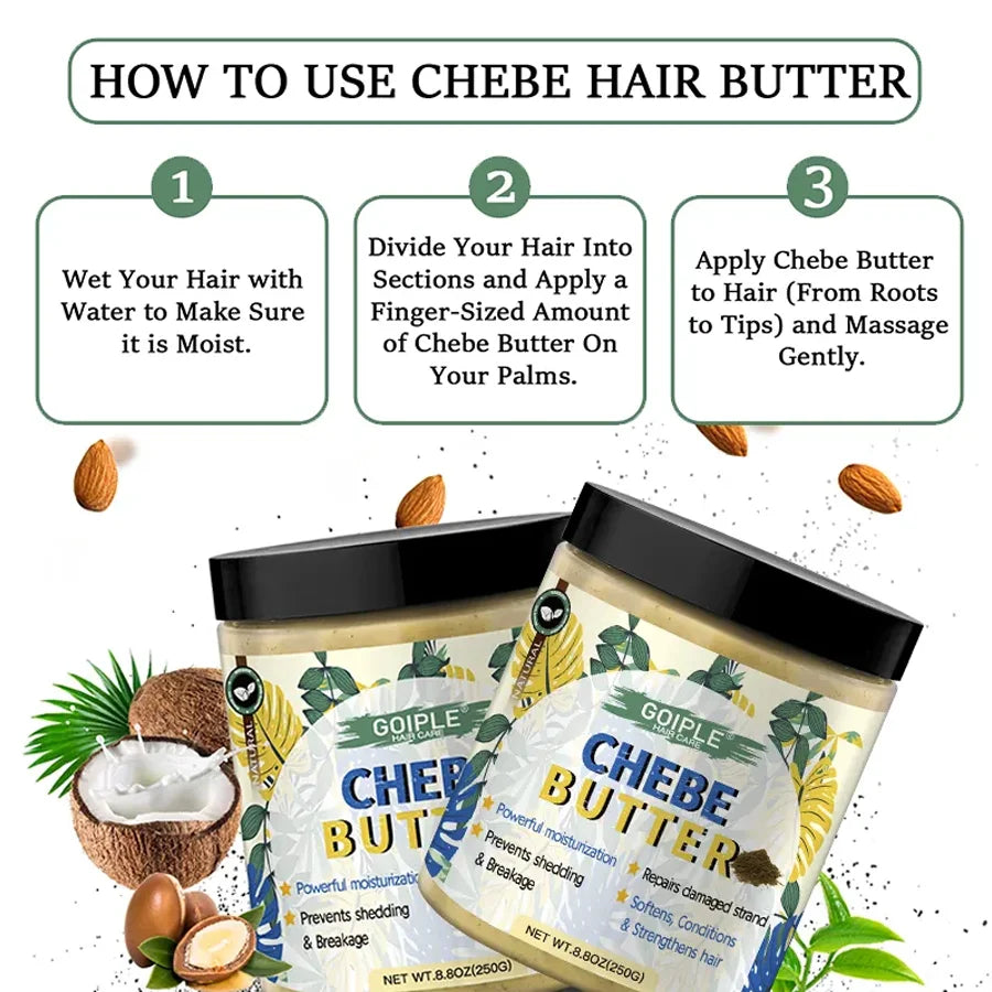 GOIPLE Chebe Butter Hair Treatment - Deep Nourishing Repair Oil Mask for Hair Growth & Damage Care
