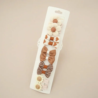 10Pcs Kids Hair Accessories Set - Cute Bow Hair Clips and Barrettes for Baby Girls