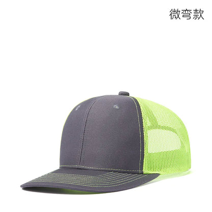 Custom Logo Snapback Hat - Embroidered Mesh Sports Cap for Men & Women, Adjustable Baseball Cap