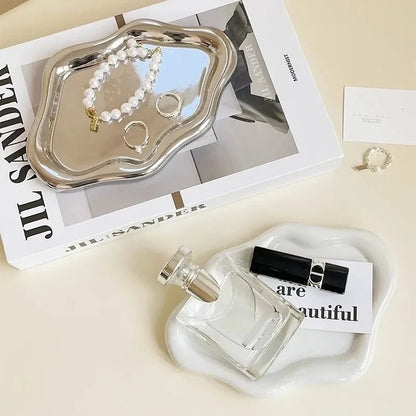 Cloud-Shaped Jewelry Tray - Decorative Organizer for Rings, Earrings, Bracelets & Necklaces Vanity Bedroom Decor
