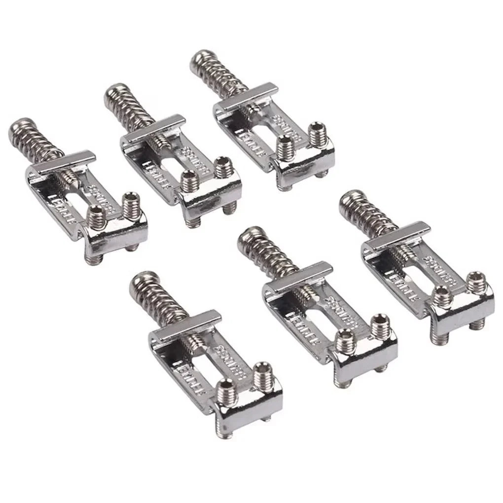 6PCS Roller Tremolo Bridge Saddles with Wrench – Zinc Alloy Upgrade for Fender Strat, Tele & ST Electric Guitars