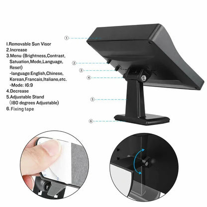 Wireless Car Reversing Backup Camera Kit – 4.3" Rear View Monitor for Vehicle Parking