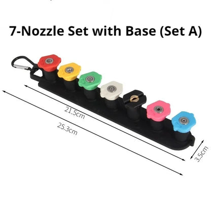 Pressure Washer Nozzle Set - 5/7Pcs Color-Coded 1/4" Quick Connect Spray Tips with Holder for Car & Home Cleaning