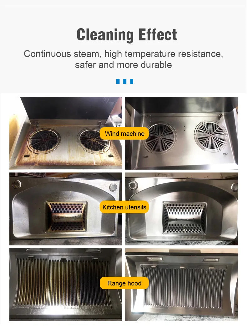 220V 3000W Commercial & Household Steam Cleaner - Adjustable Function for Air Conditioning, Kitchen Hood, Car, Alkaline Cleaning