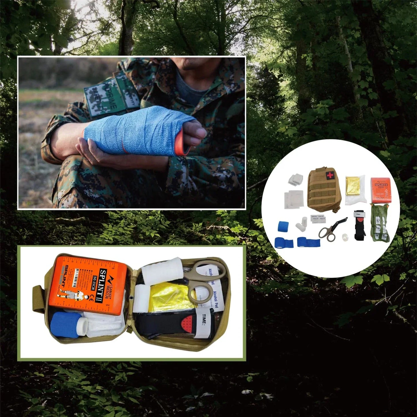 SANKE First Aid Splint - 36/18 Inch Wrist & Thumb Support Brace for Injury Protection and IFAK Emergency Care