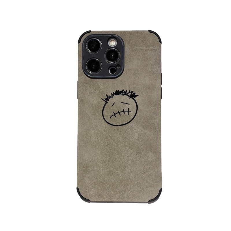 Luxury PU Leather Phone Case for iPhone 14/13/12/15 Pro Max, X, XS, 11, 7, 8 Plus, SE | Soft Turn Fur Back Cover Coque Capa