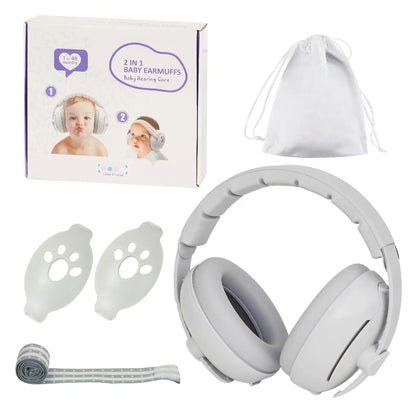 2-in-1 Baby Noise-Reduction Earmuffs – Adjustable Kids Ear Protection Headset for Sleep, Travel & Airplane Anti-Noise Comfort